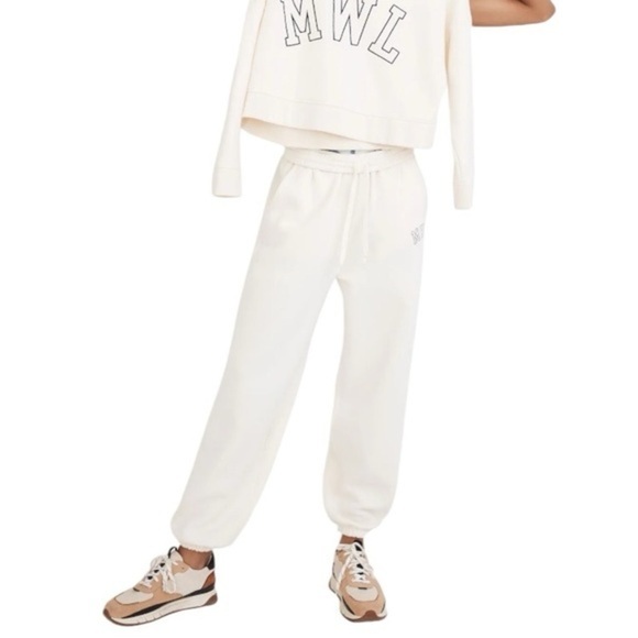 Madewell Pants - Madewell MWL Betterterry sweatpant in antique white size M, good used condition